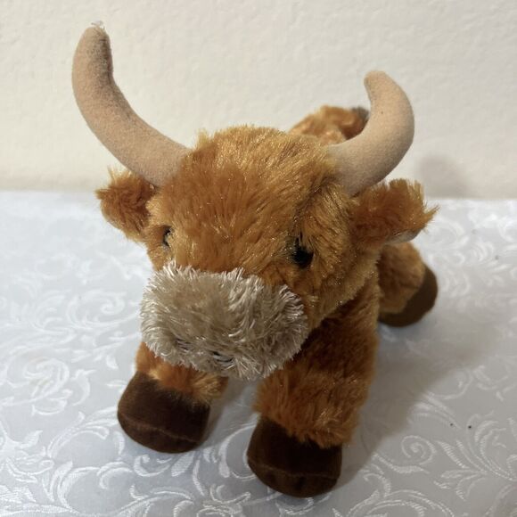 Aurora Toro Bull Flopsie Plush 8”Stuffed Animal Toy Texas Longhorns - Picture 2 of 7